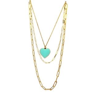 Becket+Quill turquoise heart Trio. Perfect necklace stack.Drybar founder Ali Web